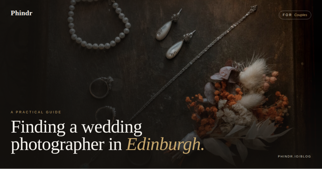 Find a wedding photographer in Edinburgh