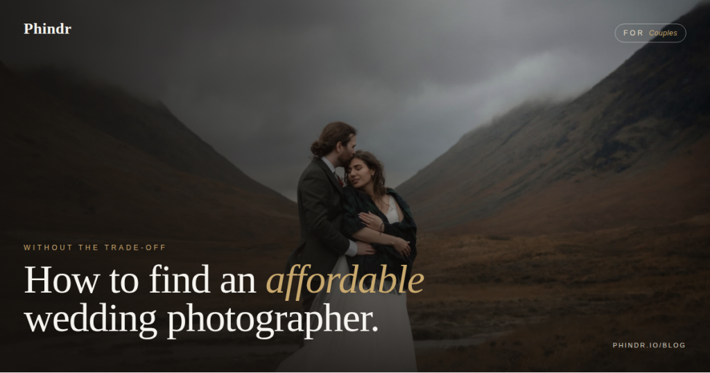 How to find an affordable Wedding photographer