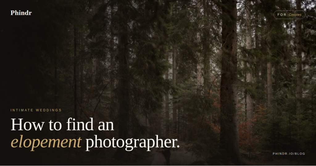 How to find an elopement photographer